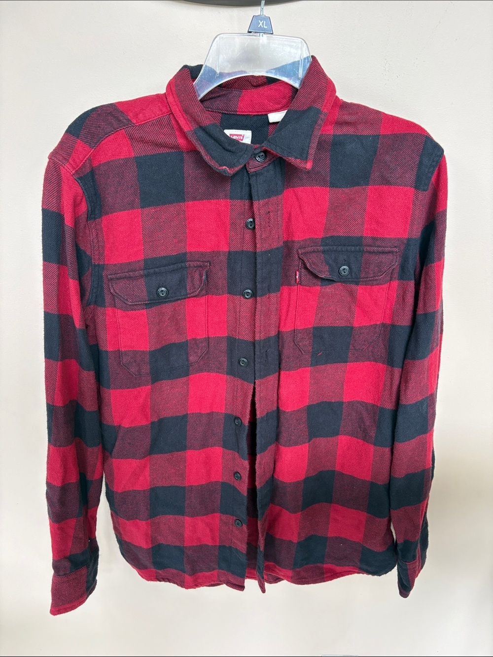 Levi's Red and Black Buffalo Plaid Button-Down Shirt